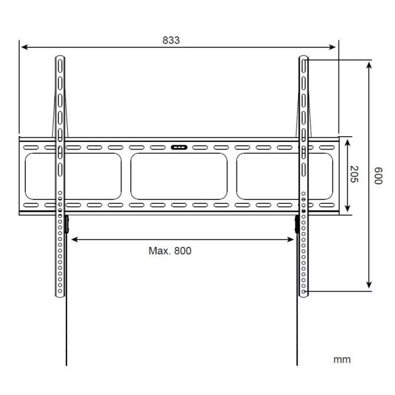 Suporte de parede Techly para TV LED LCD 42-80 ultra fino fixo H600mm ICA-PLB 860