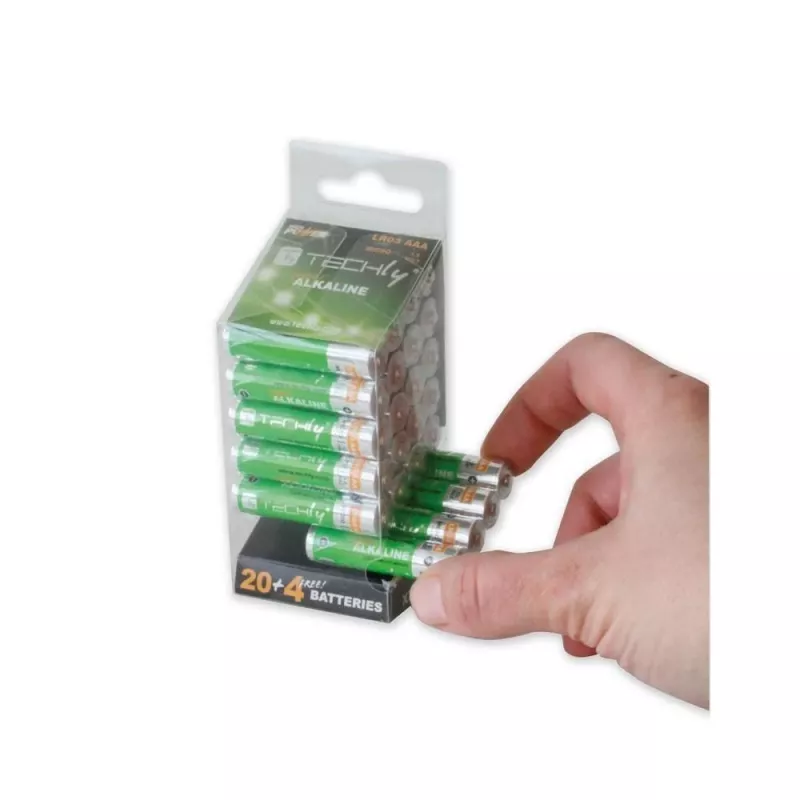 Multipack Techly 24 pilhas High Power Mini Stilo AAA alcalinas LR03 1,5V IBT-KAL-LR03-B24T