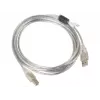 Cabo USB LANBERG USB 2.0 USB B – 3 m transparente