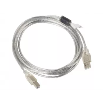 Cabo USB LANBERG USB 2.0 USB B – 3 m transparente