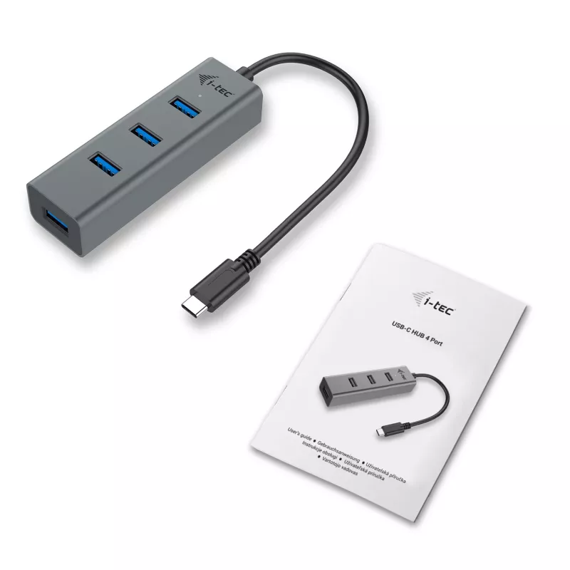 Hub USB-C i-tec Metal 4 portas