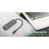 Hub USB-C i-tec Metal 4 portas