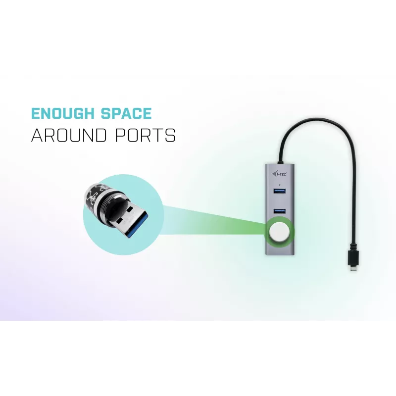 Hub USB-C i-tec Metal 4 portas