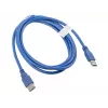 Cabo USB-A para USB-A LANBERG CA-US3E-10CC-0018-B 1,8 m, USB 3.0, azul, 4800 Mbit/s