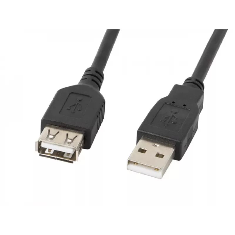 Cabo USB A para A LANBERG CA-USBE-10CC-0018-BK, USB 2.0, 1,8 m, preto