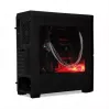 Caixa de PC iBox Orcus X14 Midi Tower, ATX/Micro ATX/ITX, janela lateral, 2 ventoinhas de 120 mm com iluminação vermelha, 3 baias de 3,5 polegadas, 2 de 2,5 polegadas, 1 de 5,25 polegadas, USB 3.0, preta
