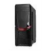 Caixa de PC iBox Orcus X14 Midi Tower, ATX/Micro ATX/ITX, janela lateral, 2 ventoinhas de 120 mm com iluminação vermelha, 3 baias de 3,5 polegadas, 2 de 2,5 polegadas, 1 de 5,25 polegadas, USB 3.0, preta