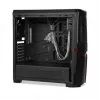 Caixa de PC iBox Orcus X14 Midi Tower, ATX/Micro ATX/ITX, janela lateral, 2 ventoinhas de 120 mm com iluminação vermelha, 3 baias de 3,5 polegadas, 2 de 2,5 polegadas, 1 de 5,25 polegadas, USB 3.0, preta