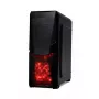 Caixa de PC iBox Orcus X14 Midi Tower, ATX/Micro ATX/ITX, janela lateral, 2 ventoinhas de 120 mm com iluminação vermelha, 3 baias de 3,5 polegadas, 2 de 2,5 polegadas, 1 de 5,25 polegadas, USB 3.0, preta