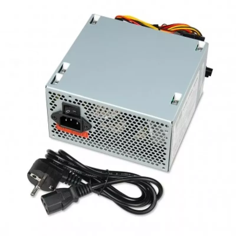 Fonte de alimentação ATX IBOX CUBE II 400 W — 20+4 pinos, ventoinha de 120 mm, prateado