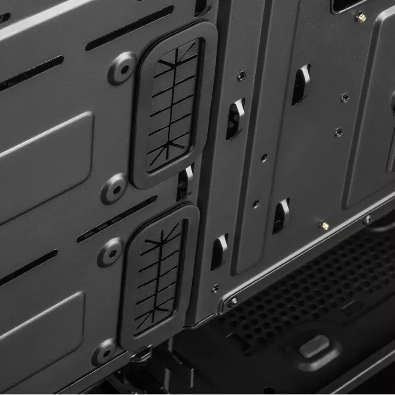 Caixa de PC Modecom Oberon Pro Midi Tower, ATX/Micro ATX/ITX, janela lateral, placa gráfica até 395 mm, 2x USB 3.0, preta