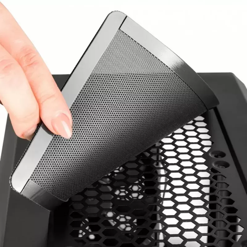 Caixa de PC Modecom Oberon Pro Midi Tower, ATX/Micro ATX/ITX, janela lateral, placa gráfica até 395 mm, 2x USB 3.0, preta