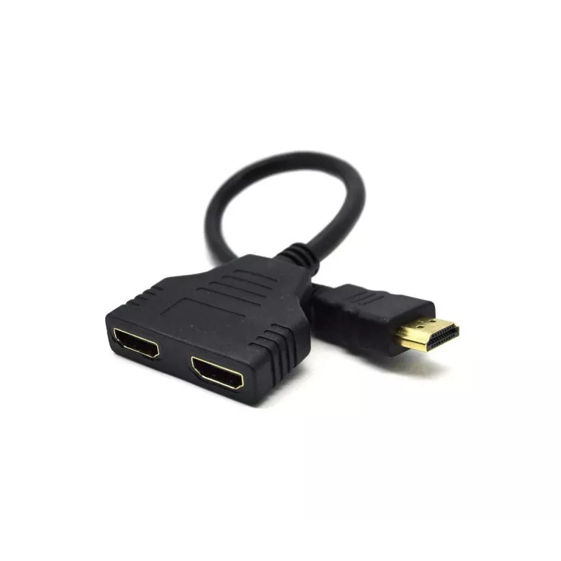 Cabo HDMI Gembird DSP-2PH4-04 — HDMI tipo A macho para 2× HDMI tipo A fêmea, preto, fichas retas