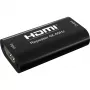 Repetidor AV TECHLY IDATA-HDMI2-RIP4KT — HDMI 2.0, HDCP 2.2, 4096×2160, distância máxima 40 m, preto