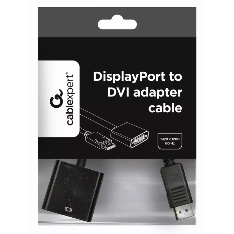 Cabo adaptador DisplayPort para DVI GEMBIRD – preto