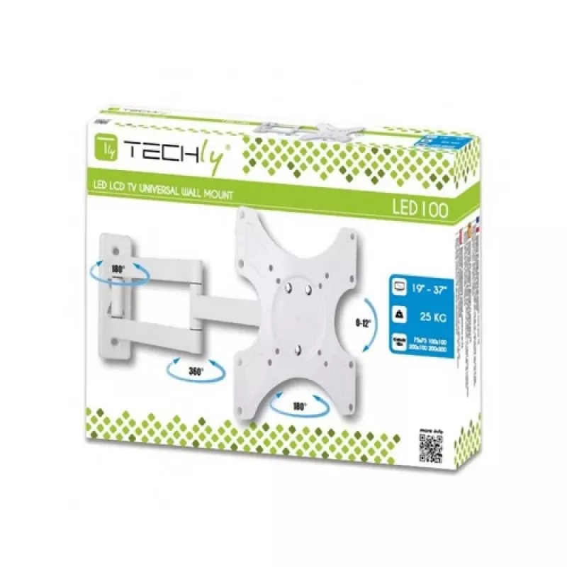 Suporte de parede para TV Techly ICA-LCD-2903WH 94 cm (37 polegadas) branco
