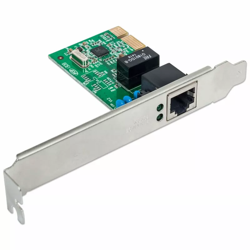 Placa de rede Gigabit PCI Express Intellinet, placa Ethernet RJ45 PCI Express 10/100/1000 Mbps