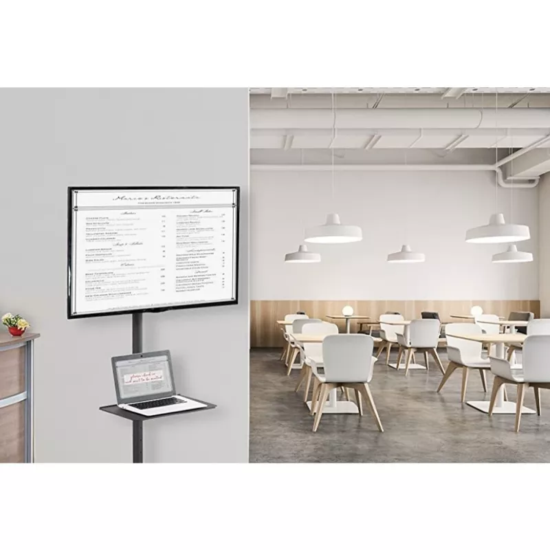 Suporte de chão com rodas Techly para LCD/LED/Plasma 23 polegadas-55 polegadas, 58,4 cm (23 polegadas), 139,7 cm (55 polegadas), 50 x 50 mm, 400 x 400 mm, -15 - 15°, preto