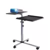 Suporte para portátil Techly universal com rodas ajustável para notebook projetor preto