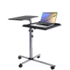 Suporte para portátil Techly universal com rodas ajustável para notebook projetor preto