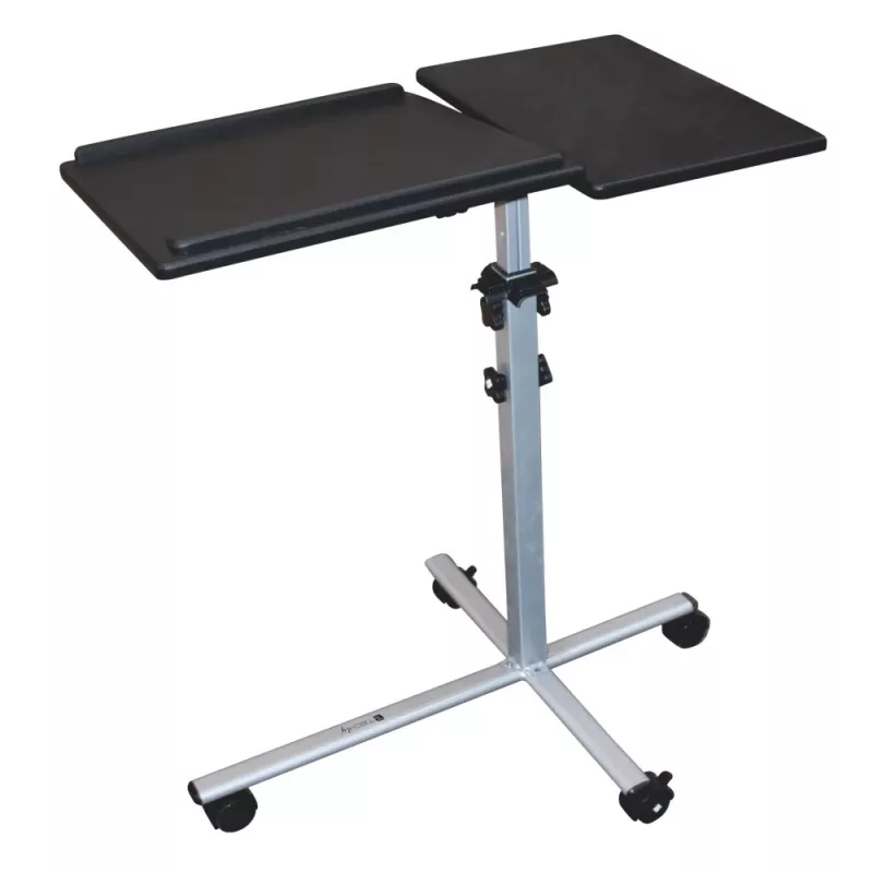 Suporte para portátil Techly universal com rodas ajustável para notebook projetor preto