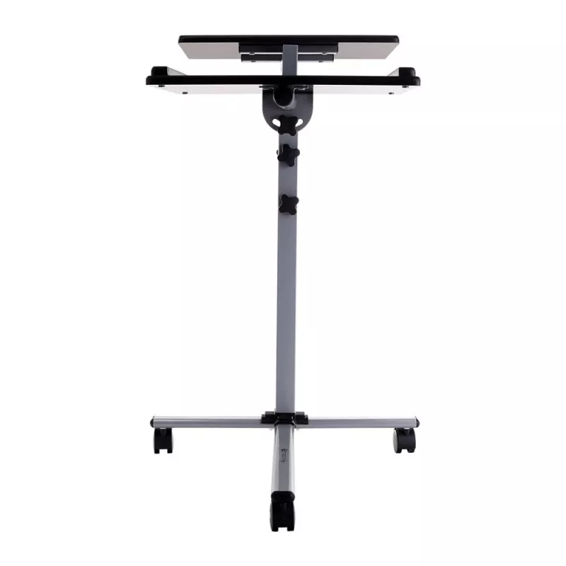 Suporte para portátil Techly universal com rodas ajustável para notebook projetor preto