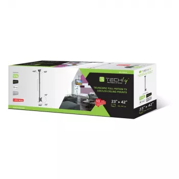 Suporte de teto telescópico Techly até 1,6 m LED TV LCD 23-42 polegadas ICA-CPLB 922L