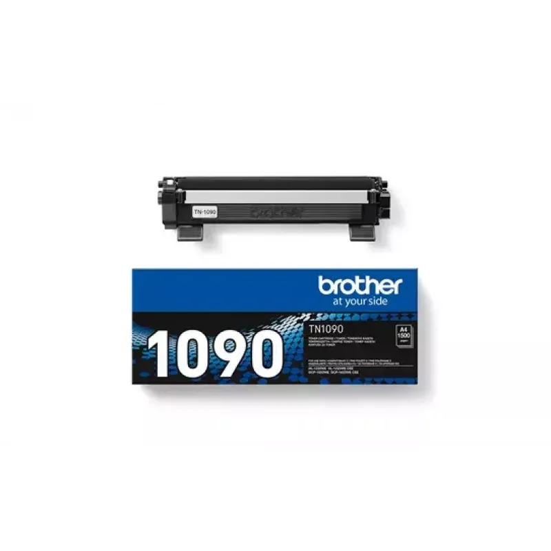 Cartucho de toner Brother TN-1090 preto, laser, embalagem individual, 1500 páginas de rendimento