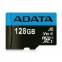 Memória flash MicroSDXC ADATA 128 GB UHS‑I Class 10 — 85 MB/s de leitura, 25 MB/s de escrita, à prova de água, com adaptador SD