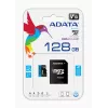 Memória flash MicroSDXC ADATA 128 GB UHS‑I Class 10 — 85 MB/s de leitura, 25 MB/s de escrita, à prova de água, com adaptador SD