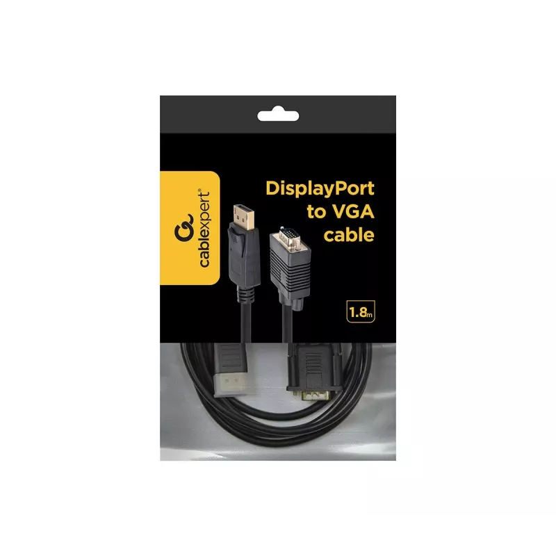 Gembird CCP-DPM-VGAM-6 cabo adaptador de DisplayPort para VGA, 1,8 m, preto