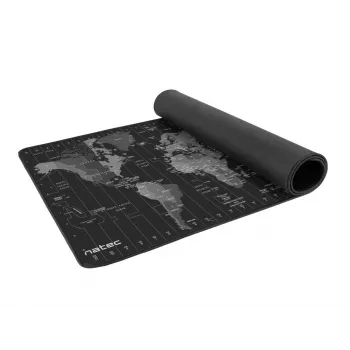 Tapete de rato NATEC Time Zone Map Maxi — tecido 400×800 mm, 2,5 mm, impermeável, antiderrapante