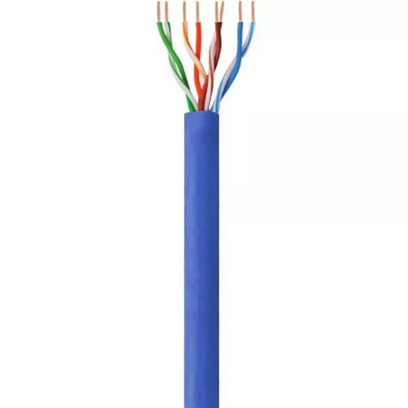 Cabo de rede Techly ITP6-CCA-305-BL Cat6 U/UTP, 305 m, rígido, CCA, azul