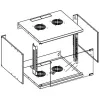 Caixa de parede Techly 19 6U D450 preta montada I-CASE EL-1006B45