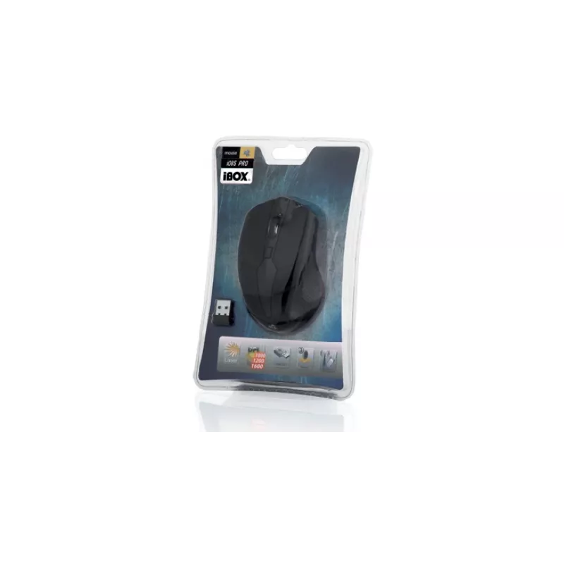 IBOX I005 Pro – rato, ambidestro, RF Wireless, laser, 1600 dpi