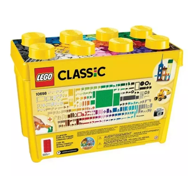 Conjunto de construção LEGO Classic 10698 — 790 peças, multicolor, 33 cores, incluindo placas de base verdes e acessórios