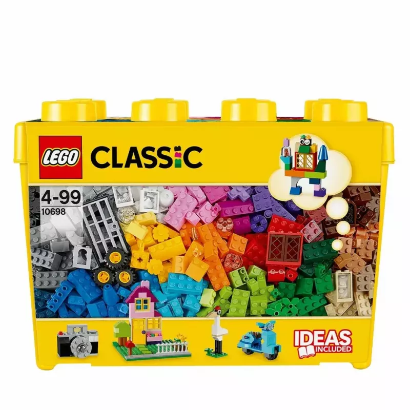 Conjunto de construção LEGO Classic 10698 — 790 peças, multicolor, 33 cores, incluindo placas de base verdes e acessórios