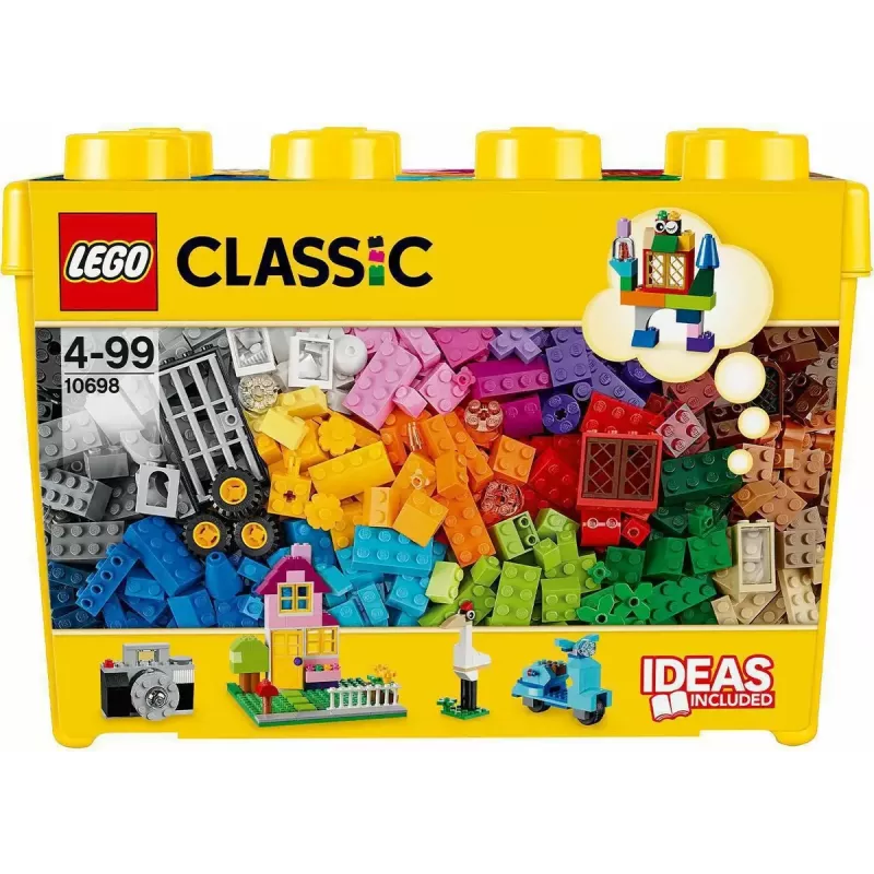 Conjunto de construção LEGO Classic 10698 — 790 peças, multicolor, 33 cores, incluindo placas de base verdes e acessórios