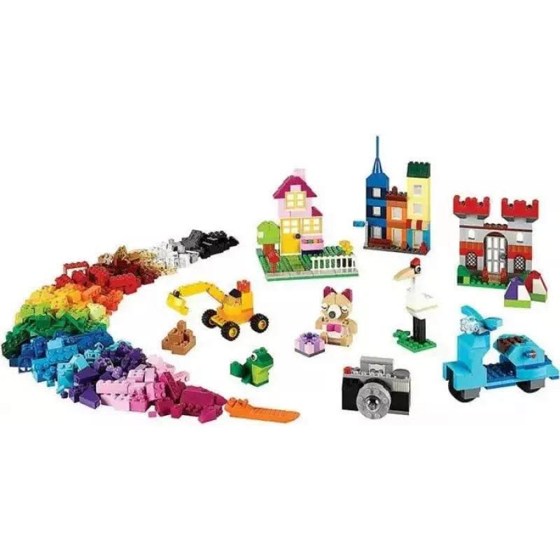 Conjunto de construção LEGO Classic 10698 — 790 peças, multicolor, 33 cores, incluindo placas de base verdes e acessórios