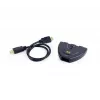 Hub de interfaces HDMI Gembird DSW-HDMI-35 — 3 portas, HDMI, cabo de 0,5 m, preto