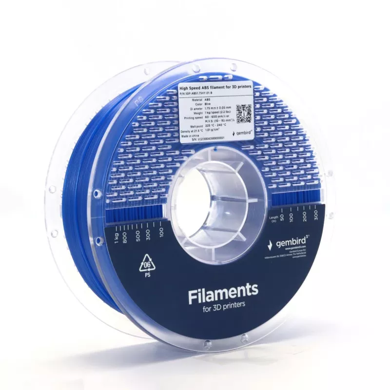 Material de impressão 3D Gembird 3DP-ABS1.75-01-B ABS Navy 1 kg
