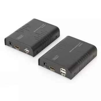 Extensor KVM HDMI DIGITUS, 120 m através de cabo de rede (Cat 5, 5E, 6), Full HD, 1080p