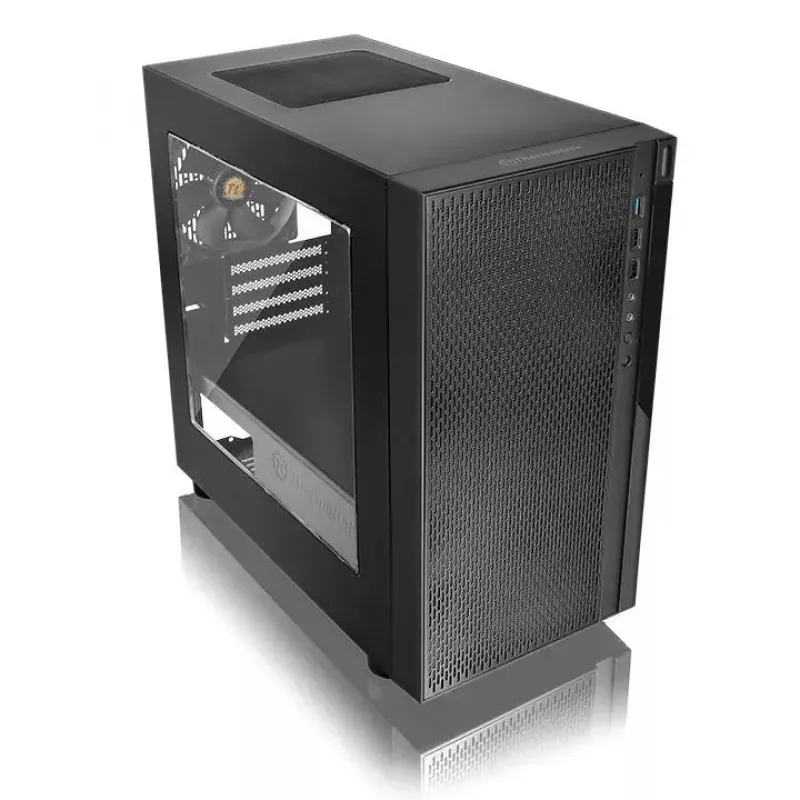 Caixa de PC Thermaltake Versa H18 Micro Tower preto