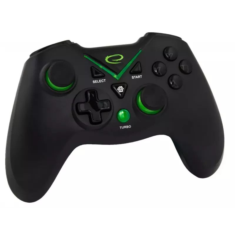 Comando de jogos sem fios ESPERANZA EGG112K 2,4 GHz para PC e PS3, recetor USB, preto, 12 botões, sticks analógicos