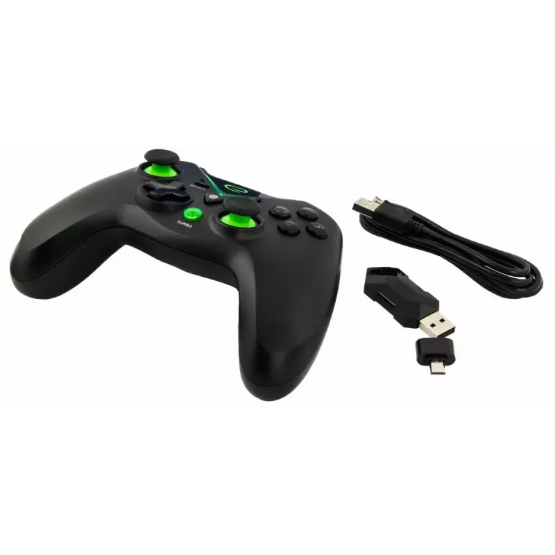 Comando de jogos sem fios ESPERANZA EGG112K 2,4 GHz para PC e PS3, recetor USB, preto, 12 botões, sticks analógicos