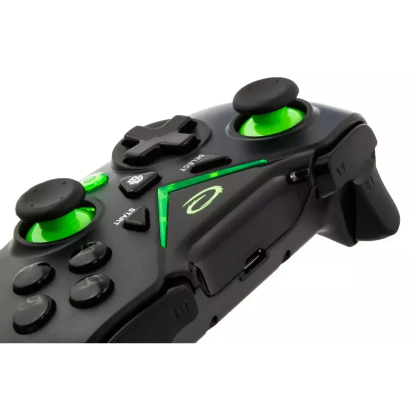 Comando de jogos sem fios ESPERANZA EGG112K 2,4 GHz para PC e PS3, recetor USB, preto, 12 botões, sticks analógicos