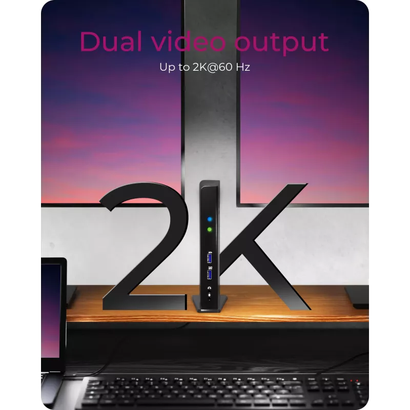 ICY BOX IB-DK2241AC com fios USB 3.2 Gen 1 (3.1 Gen 1) Type-A preto