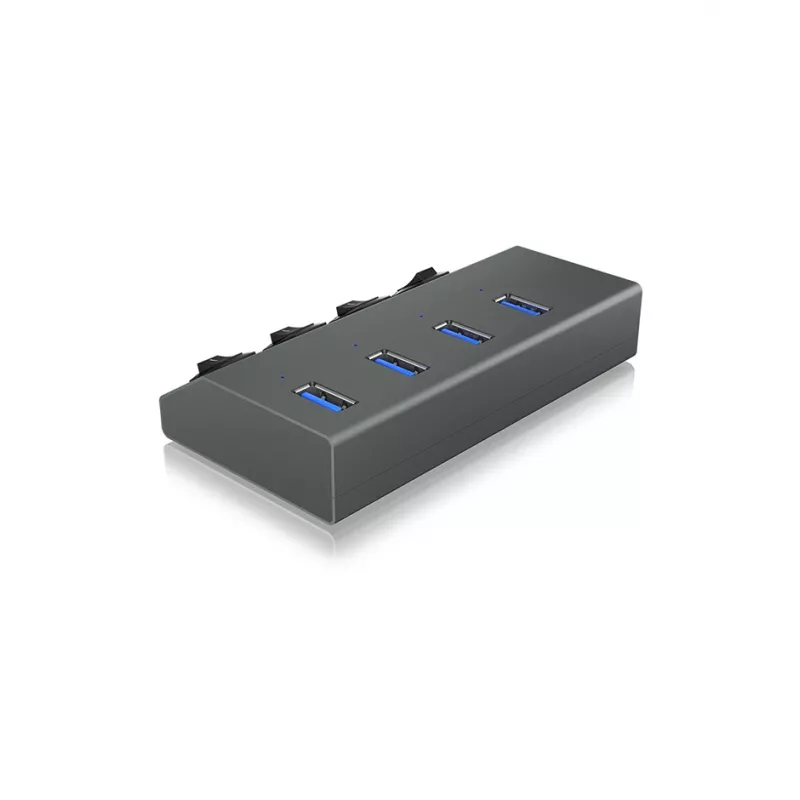 ICY BOX IB-HUB1405 USB 3.2 Gen 1 (3.1 Gen 1) Type-B 5000 Mbit/s antracite