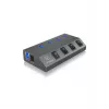 ICY BOX IB-HUB1405 USB 3.2 Gen 1 (3.1 Gen 1) Type-B 5000 Mbit/s antracite