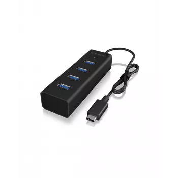 ICY BOX IB-HUB1409-C3 USB 3.2 Gen 1 (3.1 Gen 1) Type-C 5000 Mbit/s preto